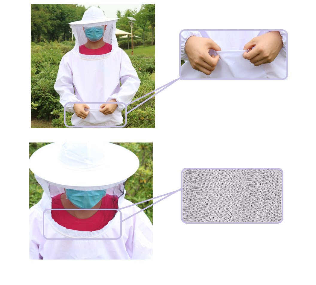 Bee Suit Bee keeper Suit for Men Women Sting Proof Beekeeper Suit with Glove &Ventilated Hood Bee Keeping Starter kit & Beekeeping Supplies