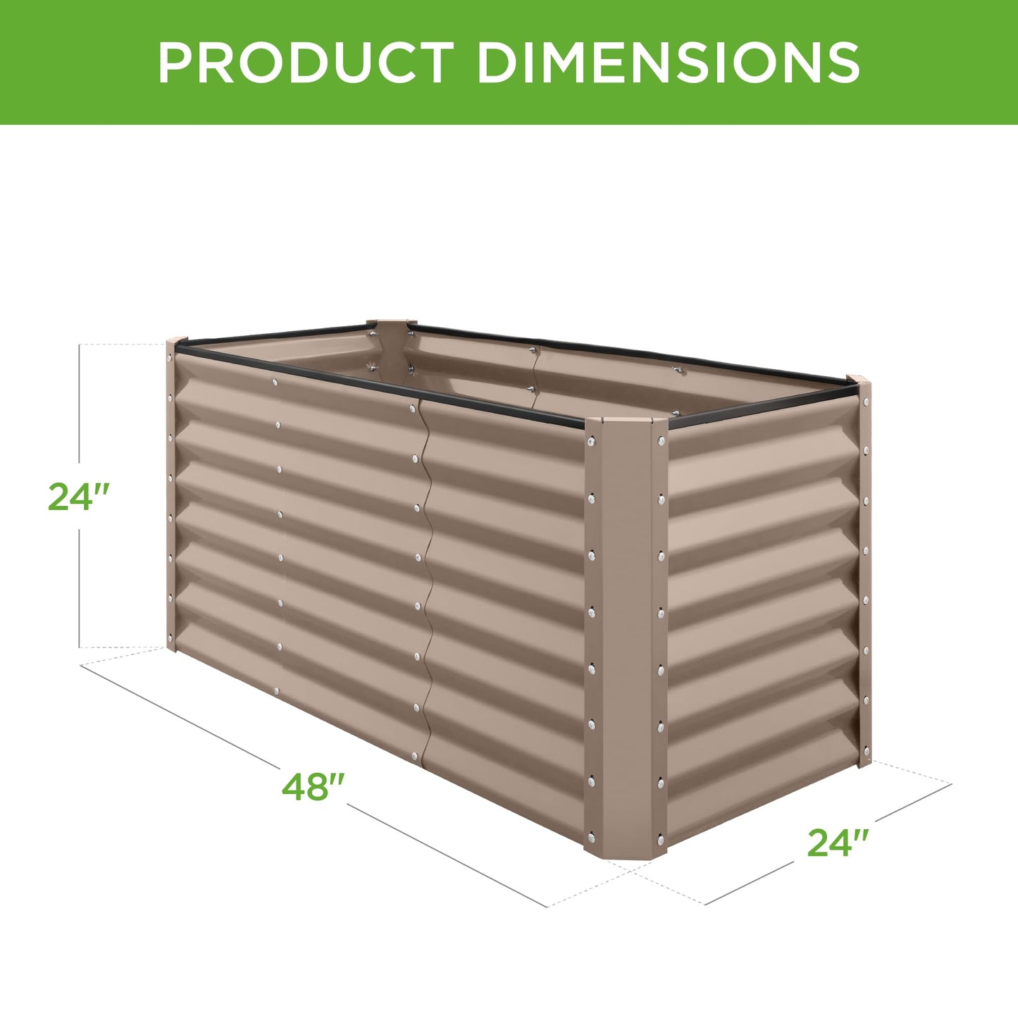 Best Choice Products 8x4x2ft Outdoor Metal Raised Garden Bed, Deep Root Planter Box for Vegetables, Flowers, Herbs, and Succulents w/ 478 Gallon Capacity - Gray