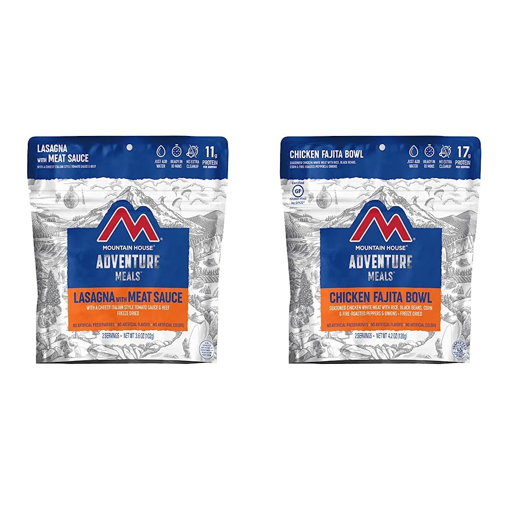 Mountain House Lasagna with Meat Sauce | Freeze Dried Backpacking & Camping Food |2 Servings