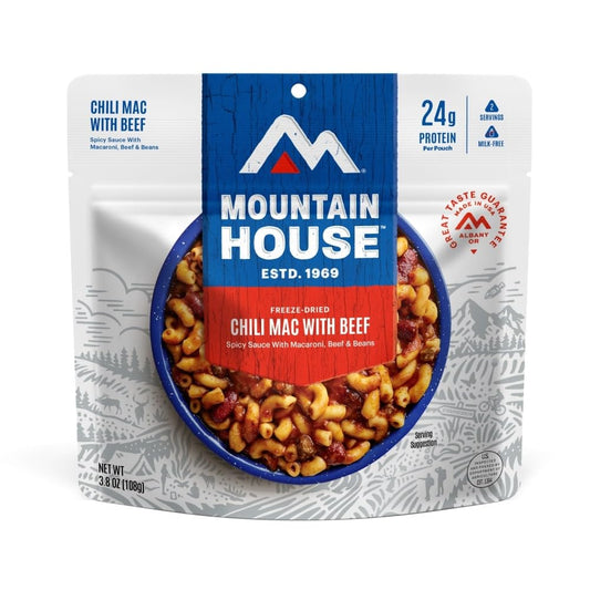 Mountain House Chili Mac with Beef | Freeze Dried Backpacking & Camping Food | 2-Servings