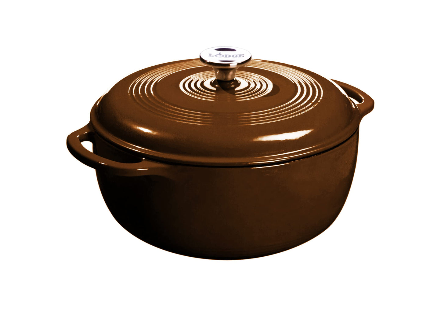 Lodge 6 Quart Enameled Cast Iron Dutch Oven with Lid – Dual Handles – Oven Safe up to 500° F or on Stovetop - Use to Marinate, Cook, Bake, Refrigerate and Serve – Blue