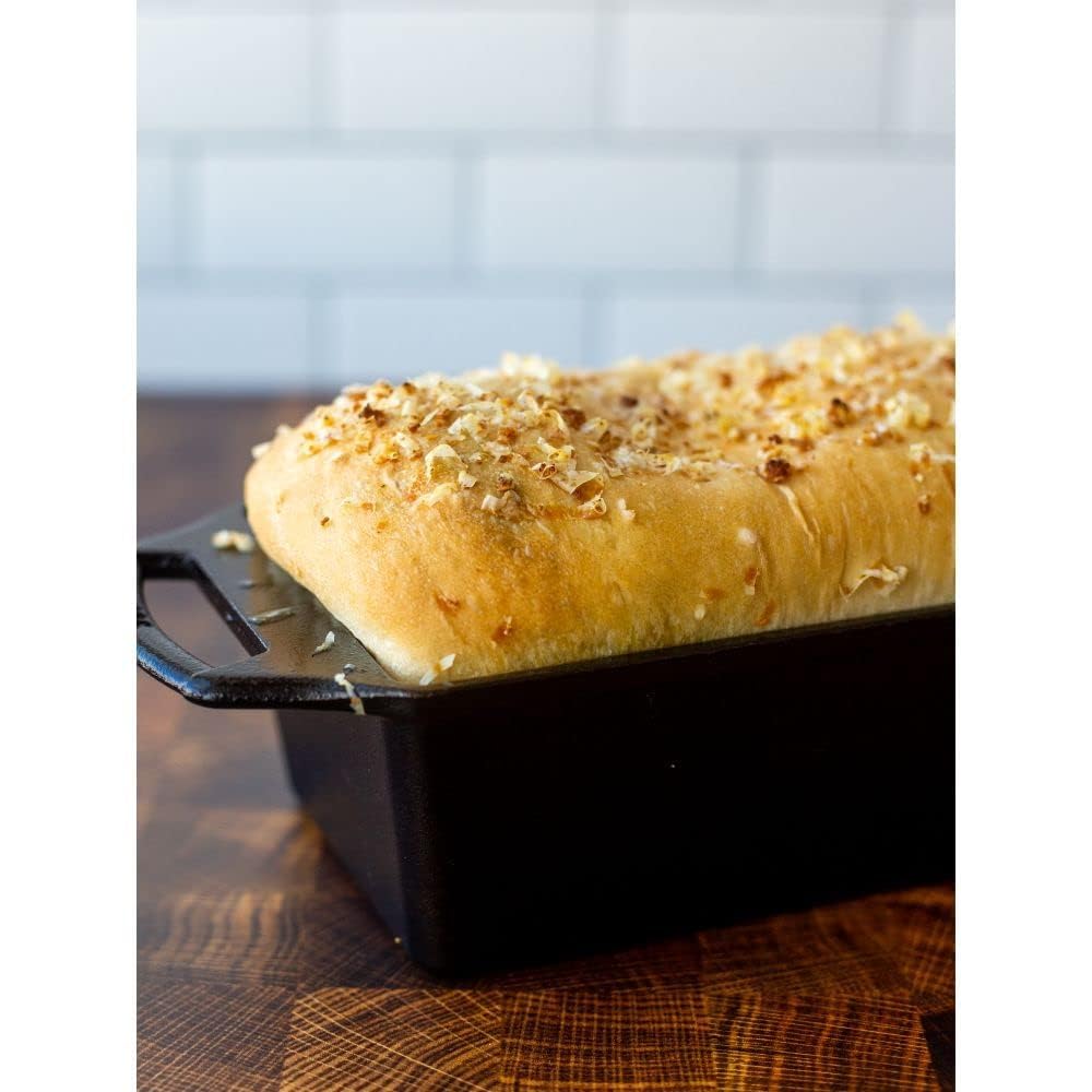 Lodge Cast Iron Loaf Pan 8.5x4.5 Inch, Black