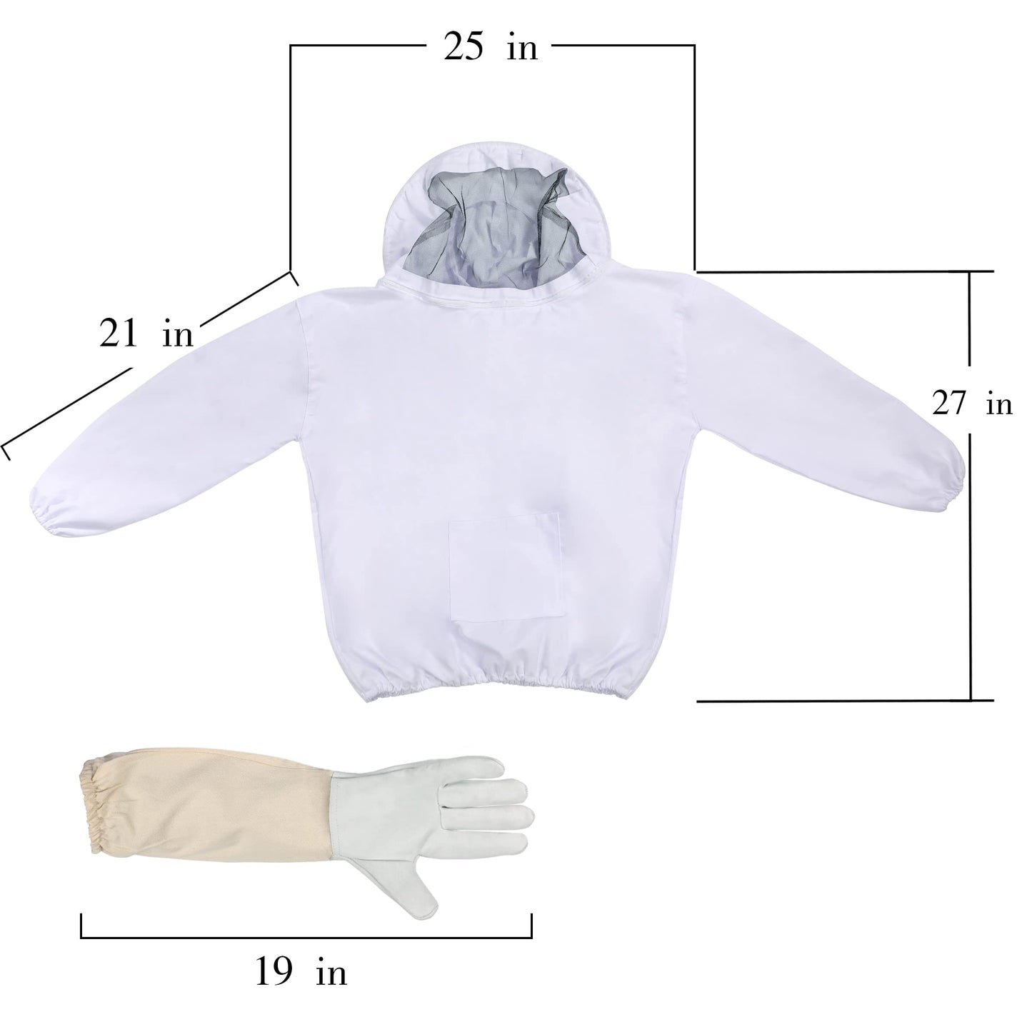 Bee Suit Bee keeper Suit for Men Women Sting Proof Beekeeper Suit with Glove &Ventilated Hood Bee Keeping Starter kit & Beekeeping Supplies