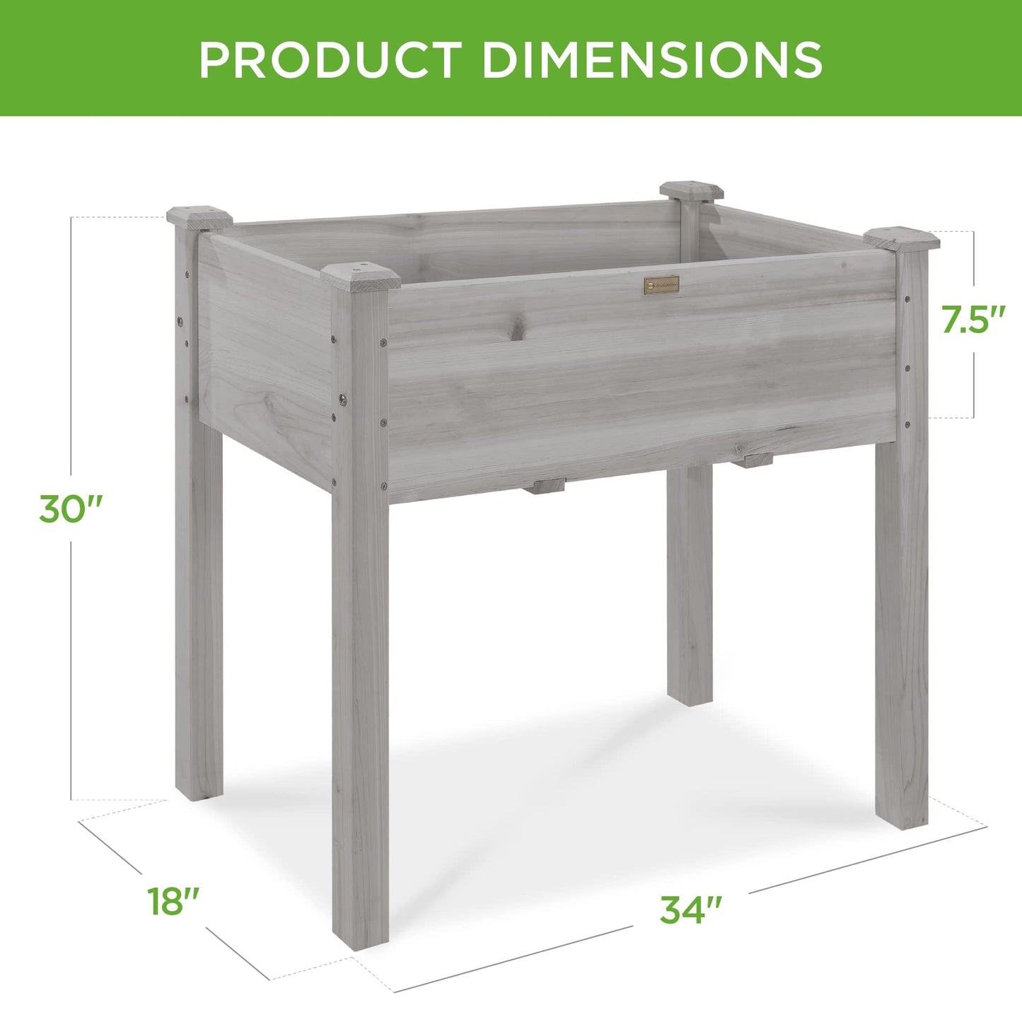 Best Choice Products 48x24x30in Raised Garden Bed, Elevated Wood Planter Box Stand for Backyard, Patio, Balcony w/Bed Liner, 200lb Capacity - Natural