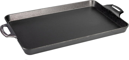 Lodge 15.5"x10.5" Cast Iron Baking Pan, Black