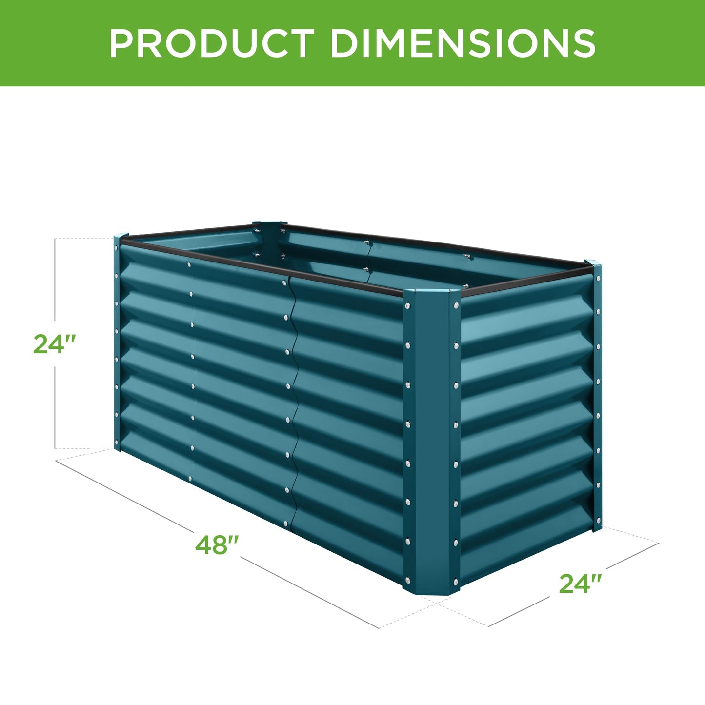 Best Choice Products 8x4x2ft Outdoor Metal Raised Garden Bed, Deep Root Planter Box for Vegetables, Flowers, Herbs, and Succulents w/ 478 Gallon Capacity - Gray