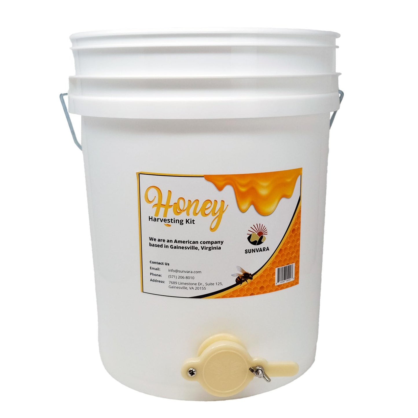 Honey Bucket with Gate 5 Gallon Kit - Stainless Steel Double Layer Strainer, Uncapping Knife Honey Scrapper Tool Beekeeping Equipment, Honey Extractor Equipment, Bee Supplies