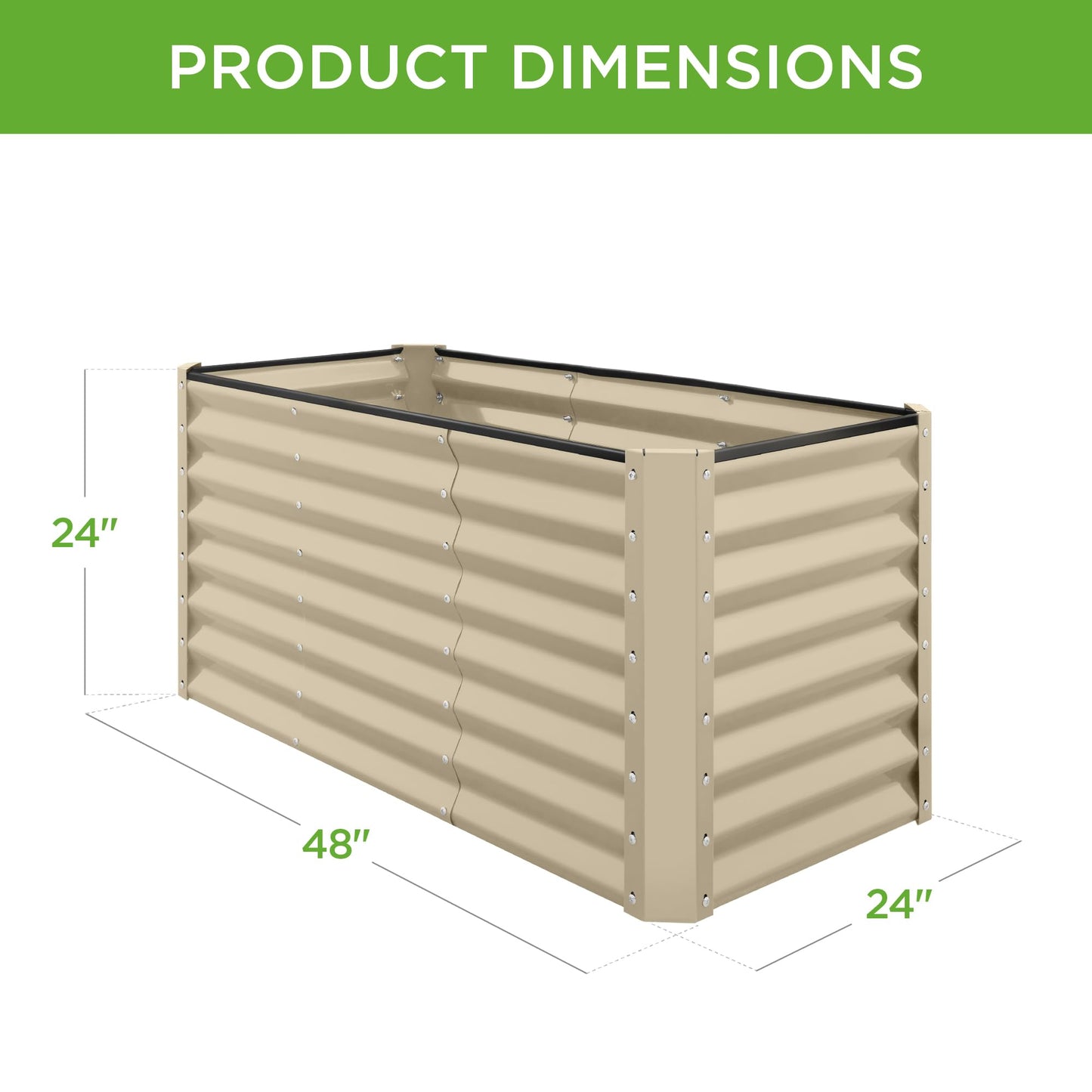 Best Choice Products 8x4x2ft Outdoor Metal Raised Garden Bed, Deep Root Planter Box for Vegetables, Flowers, Herbs, and Succulents w/ 478 Gallon Capacity - Gray