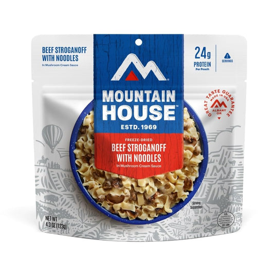 Mountain House Beef Stroganoff with Noodles | Freeze Dried Backpacking & Camping Food | 2 Servings