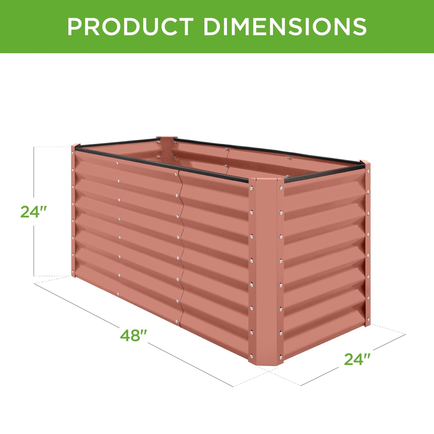 Best Choice Products 8x4x2ft Outdoor Metal Raised Garden Bed, Deep Root Planter Box for Vegetables, Flowers, Herbs, and Succulents w/ 478 Gallon Capacity - Gray