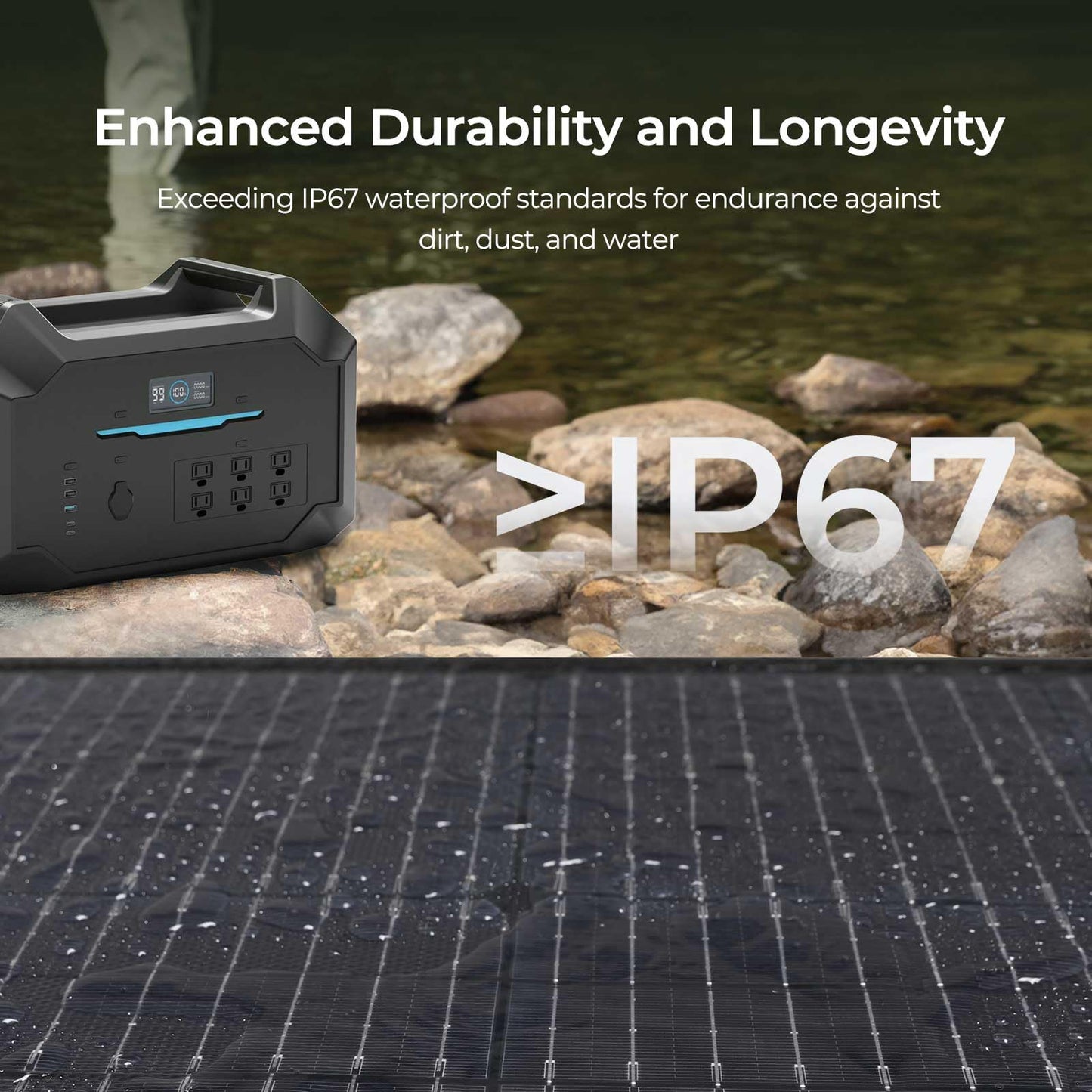 Renogy 400W Lightweight Portable Solar Suitcase, Foldable Solar Panel for Outdoor Activities, Durable & IP67 Waterproof for RV, Camping, Off-Grid, Fast Installation with Sturdy Kickstands