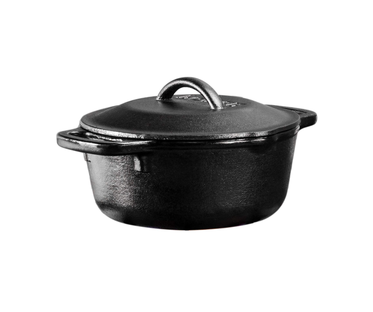 Lodge Pre-Seasoned Cast Iron Double Dutch Oven With Loop Handles, 5 qt