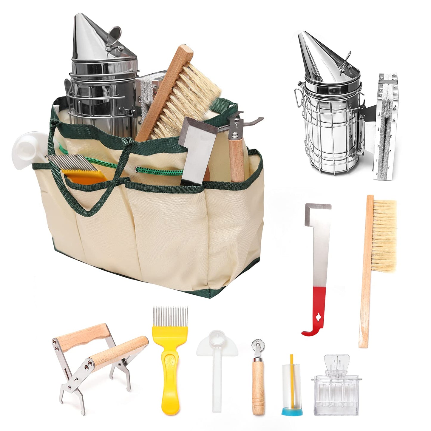 Come with Organizer Tote Beekeeping Tools kit for Beginner Starter kit Durable bee Supplies All-in Gift Set 10 Pcs