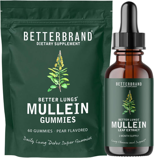 BetterLungs Mullein Leaf Extract and Gummies Bundle - Lung Health Support