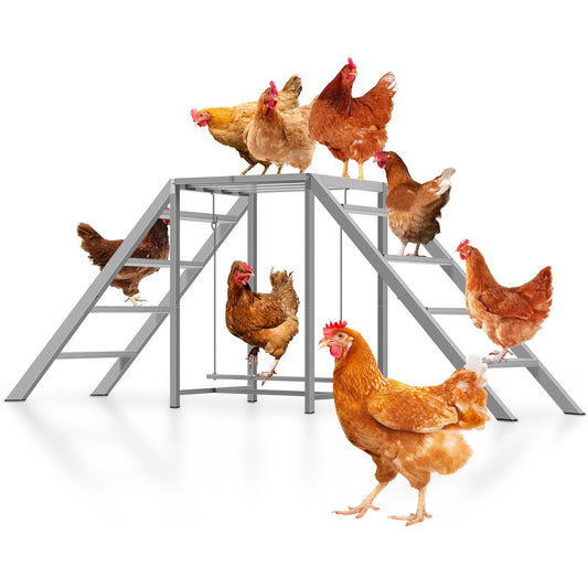 Chicken Coop, Chicken Perches with Swing, Chicken Roosting Bars, Chicken Run Accessories Toy, Wooden Chicken Ladder for Pet's Healthy & Happy, Sturdy and Easy to Clean, Suitable for Backyard Farm