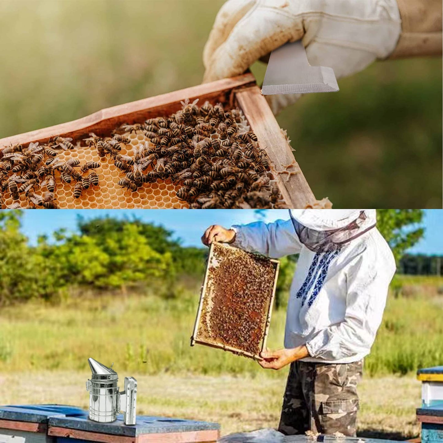 Come with Organizer Tote Beekeeping Tools kit for Beginner Starter kit Durable bee Supplies All-in Gift Set 10 Pcs