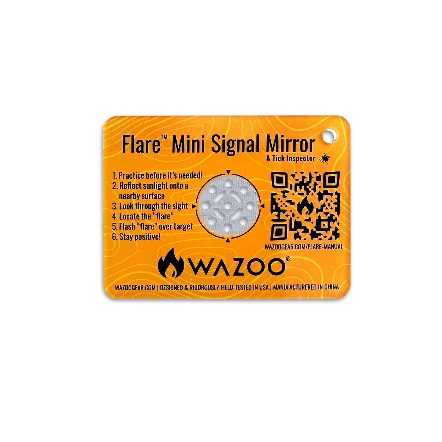 Flare™ 2" x 1.5" Mini Signal Mirror for Everyday Carry, Camping, Hiking, Travel, Survival | First Aid Kits, Emergency Kits, Pocket Survival Kits, and Bugout Bags