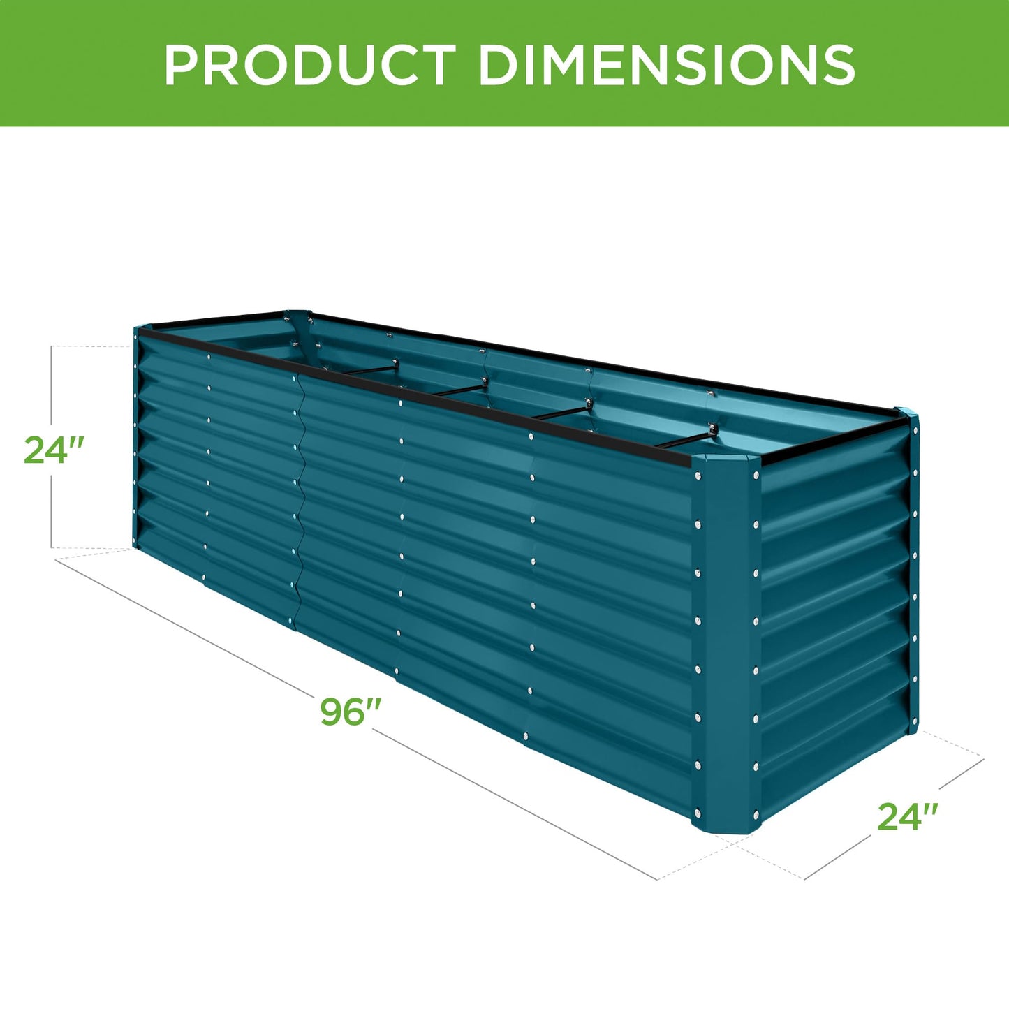 Best Choice Products 8x4x2ft Outdoor Metal Raised Garden Bed, Deep Root Planter Box for Vegetables, Flowers, Herbs, and Succulents w/ 478 Gallon Capacity - Gray