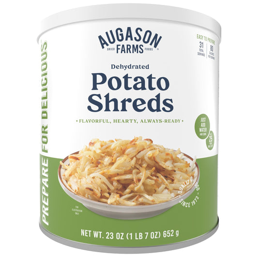 Augason Farms Dehydrated Potato Shreds Can, Emergency Food Supply, Everyday Meals, 31 Servings