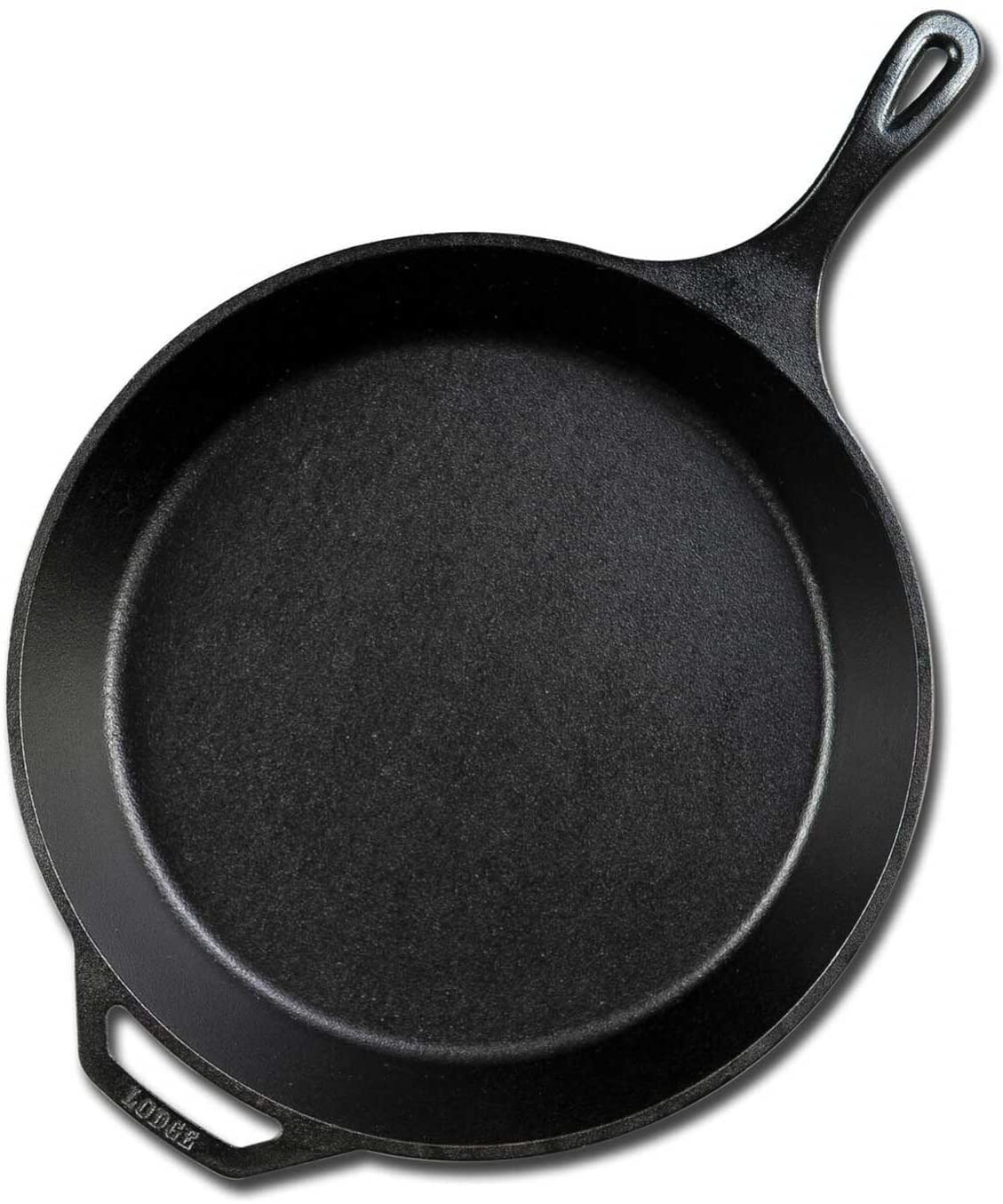 Lodge 10.25 Inch Cast Iron Pre-Seasoned Skillet – Signature Teardrop Handle - Use in the Oven, on the Stove, on the Grill, or Over a Campfire, Black