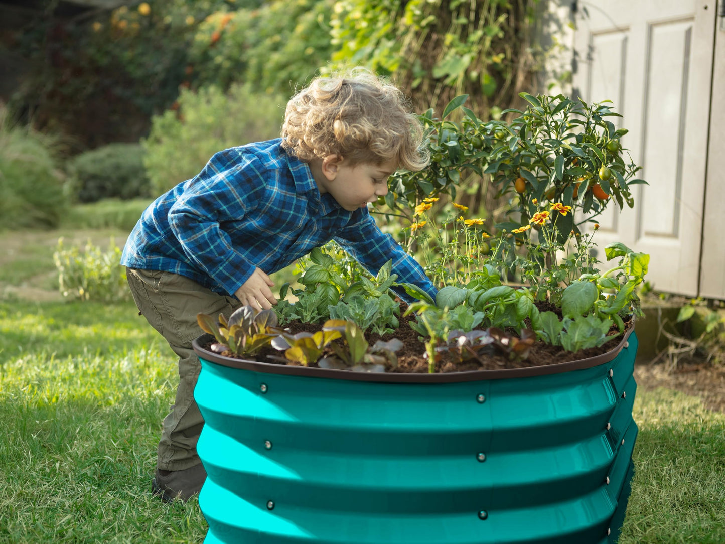 Galvanized Raised Garden Beds Outdoor // 4×2×1 ft Planter Raised Beds for Gardening, Vegetables, Flowers // Large Metal Garden Box (Silver)