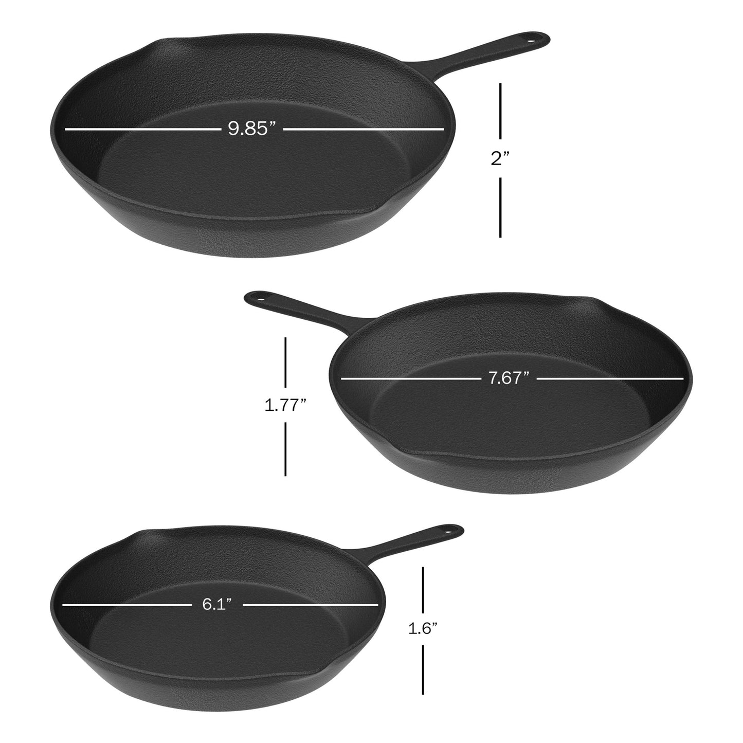 Cast Iron Pizza Pan - 14-Inch Baking Pan for Oven, Stovetop, Grill, or Campfires - Durable, Even-Heating, Versatile Cast Iron Griddle by Home-Complete