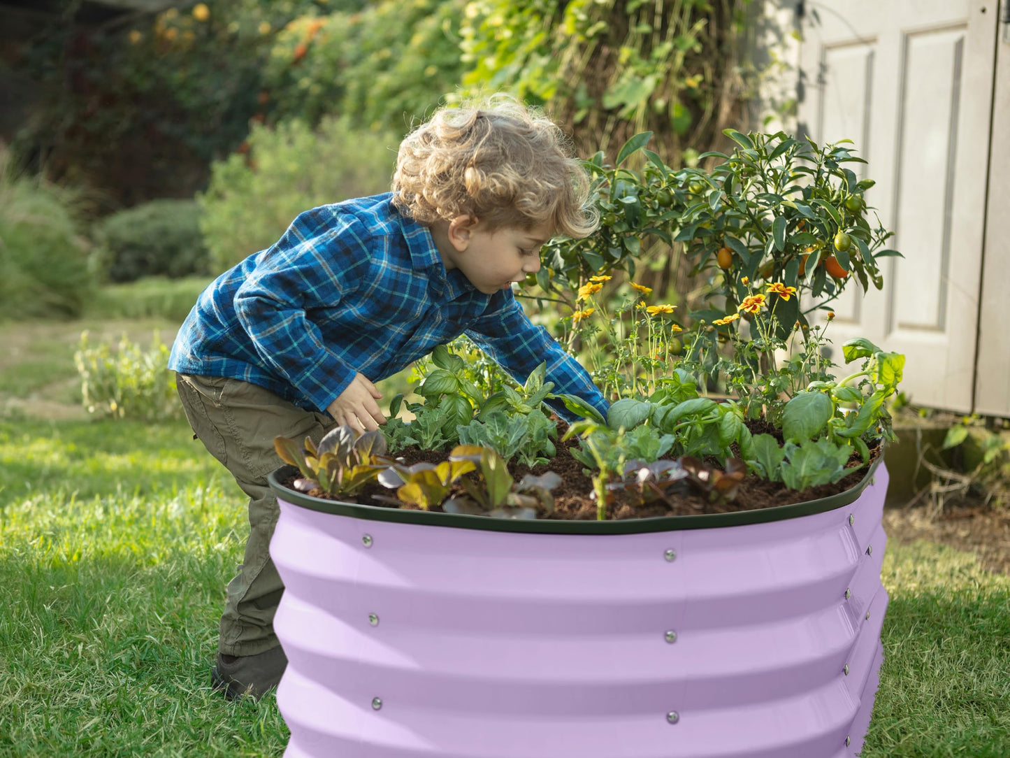 Galvanized Raised Garden Beds Outdoor // 4×2×1 ft Planter Raised Beds for Gardening, Vegetables, Flowers // Large Metal Garden Box (Silver)