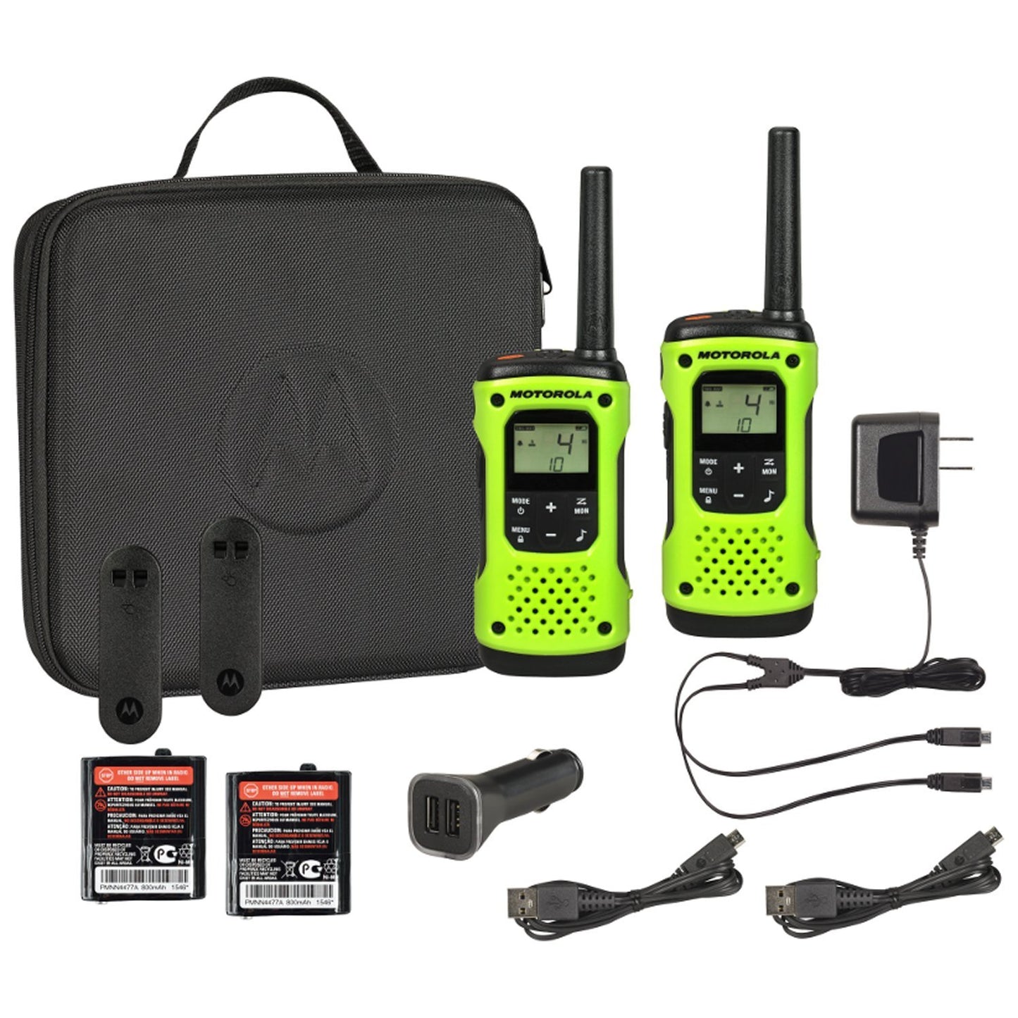 Motorola Solutions, Portable FRS, T605_H2O, Talkabout, Two-Way Radios, Emergency Preparedness, Rechargeable, 22 Channel, 35 Mile, Orange W/Black, 2 Pack