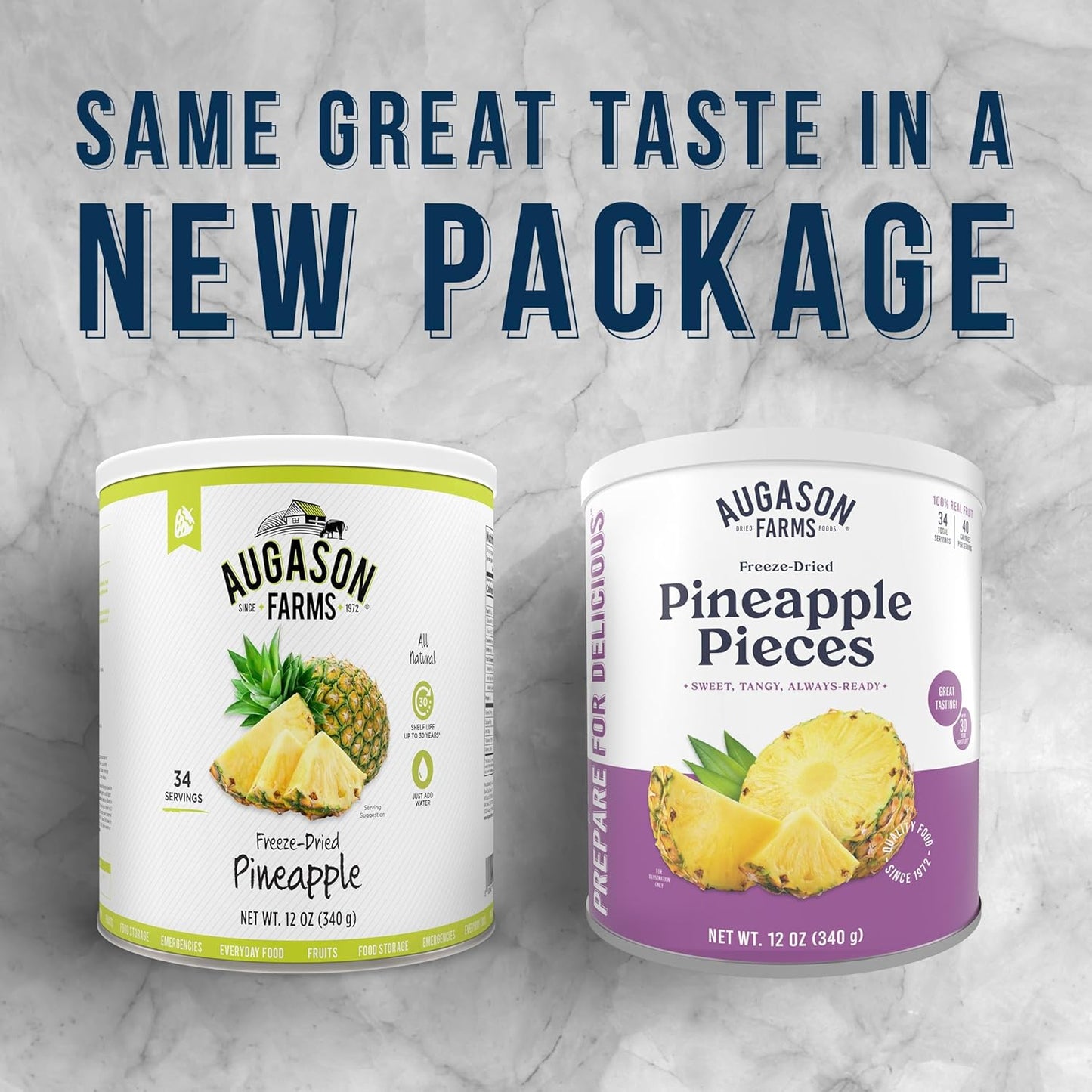 Augason Farms Freeze Dried Pineapple Pieces Can, Emergency Food Supply, Everyday Meals, 34 Servings