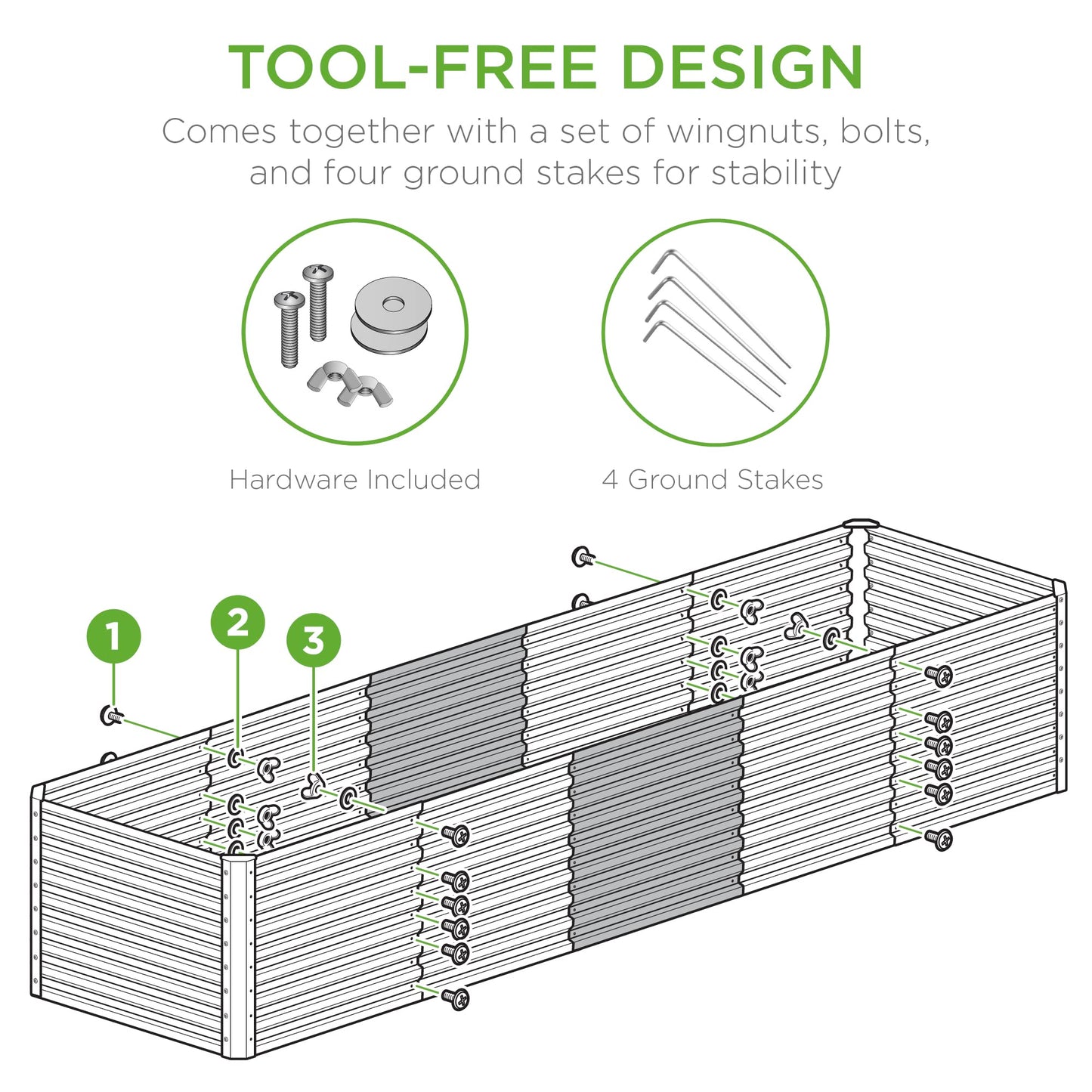 Best Choice Products 8x4x2ft Outdoor Metal Raised Garden Bed, Deep Root Planter Box for Vegetables, Flowers, Herbs, and Succulents w/ 478 Gallon Capacity - Gray