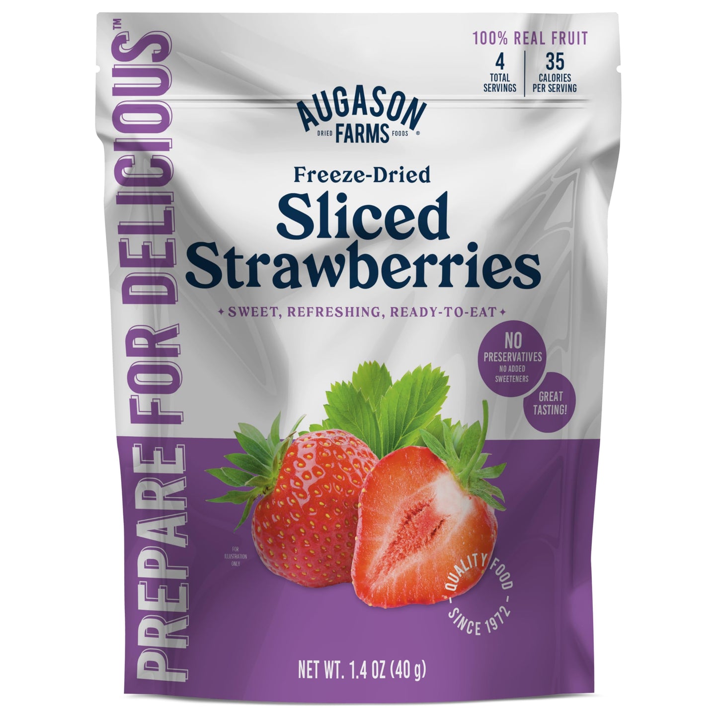 Augason Farms Freeze Dried Sliced Strawberries Can, Emergency Food Supply, Everyday Meals, 18 Servings