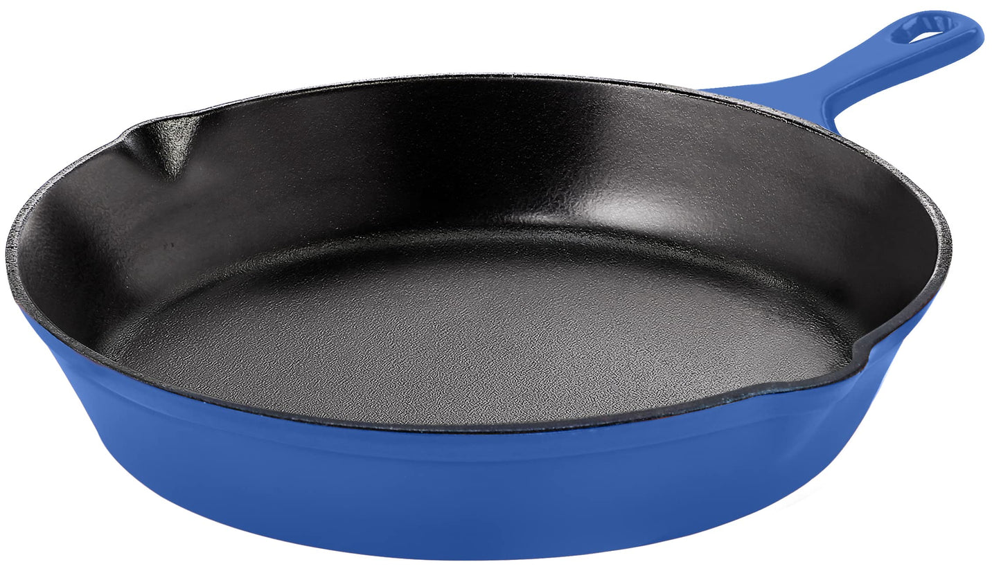 Utopia Kitchen Saute Fry Pan - Chefs Pan, Pre-Seasoned Cast Iron Skillet - Frying Pan 12 Inch - Safe Grill Cookware for Indoor & Outdoor Use - Cast Iron Pan (Black)