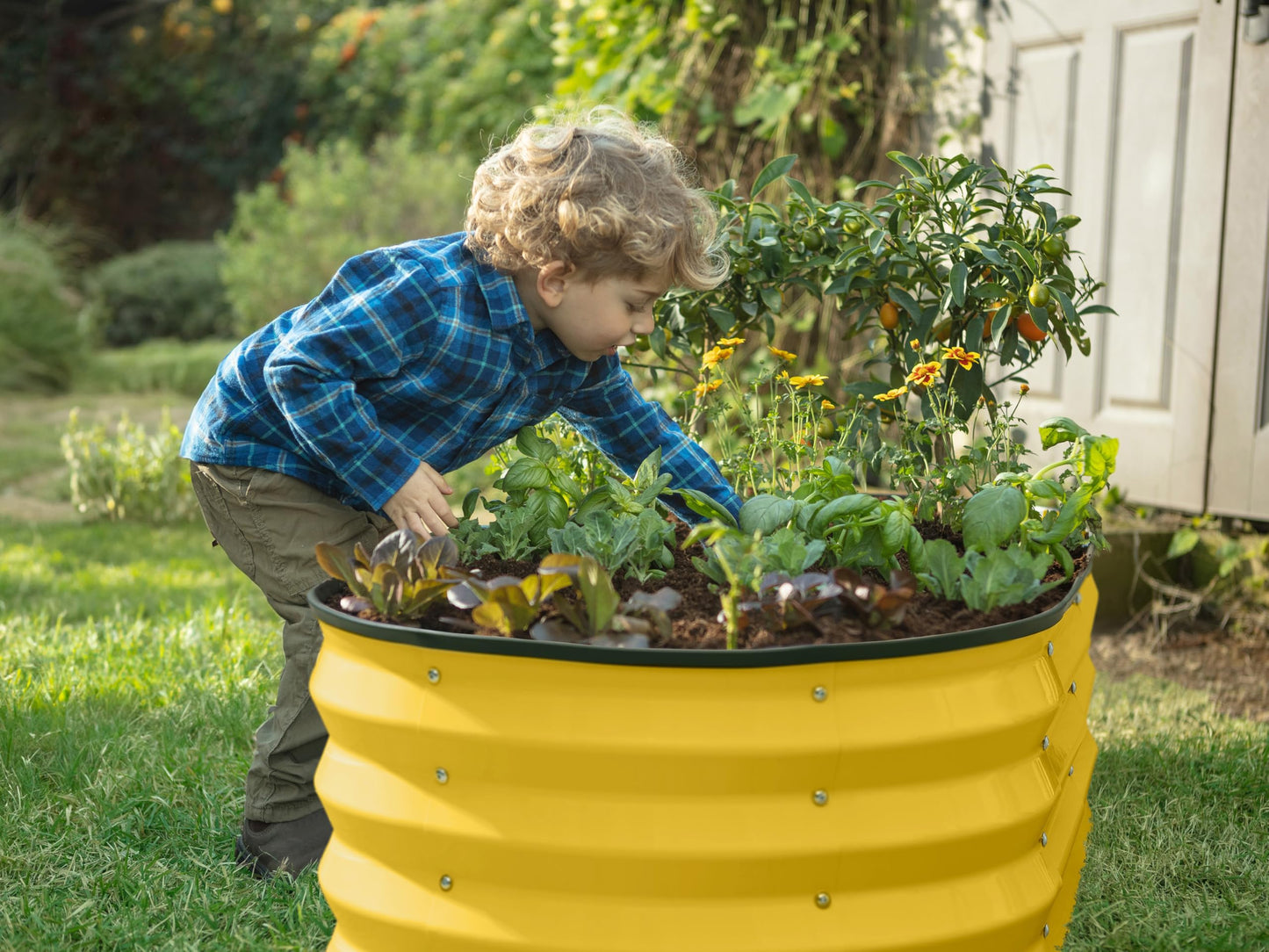 Galvanized Raised Garden Beds Outdoor // 4×2×1 ft Planter Raised Beds for Gardening, Vegetables, Flowers // Large Metal Garden Box (Silver)