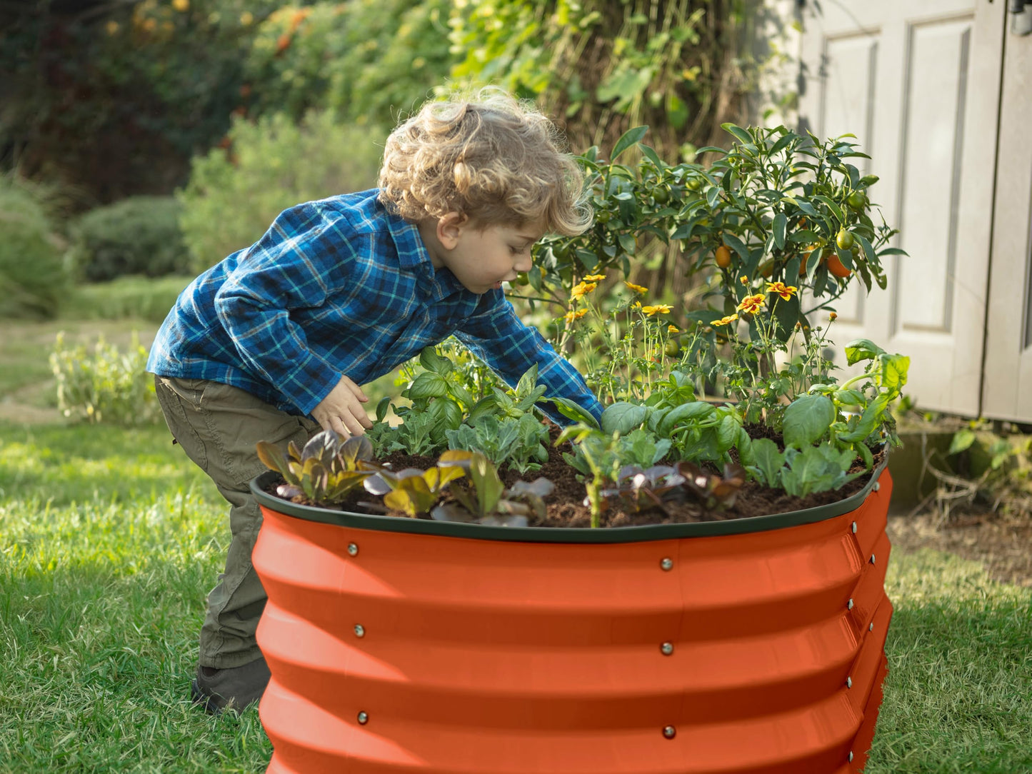 Galvanized Raised Garden Beds Outdoor // 4×2×1 ft Planter Raised Beds for Gardening, Vegetables, Flowers // Large Metal Garden Box (Silver)