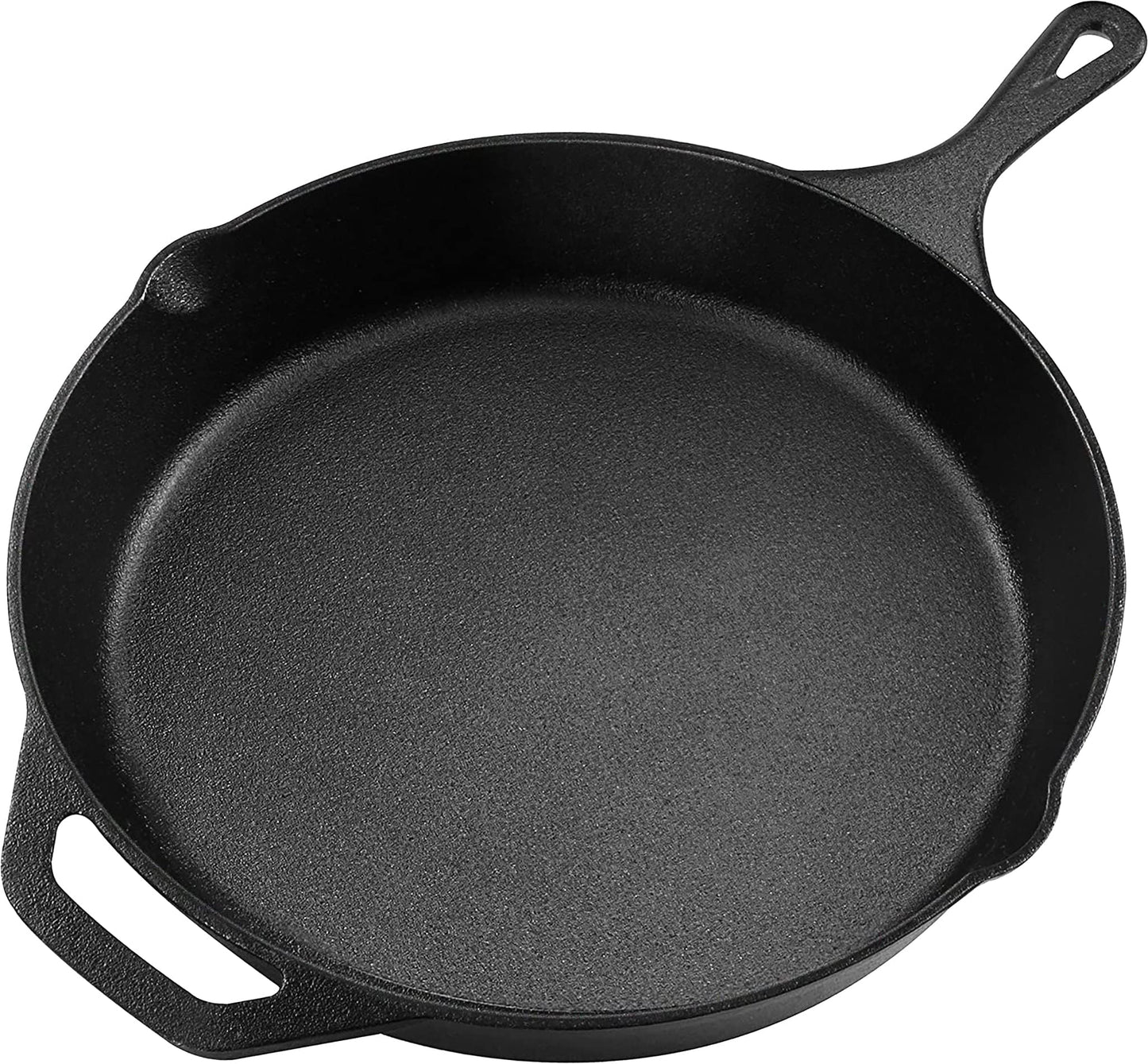 Utopia Kitchen Saute Fry Pan - Chefs Pan, Pre-Seasoned Cast Iron Skillet - Frying Pan 12 Inch - Safe Grill Cookware for Indoor & Outdoor Use - Cast Iron Pan (Black)