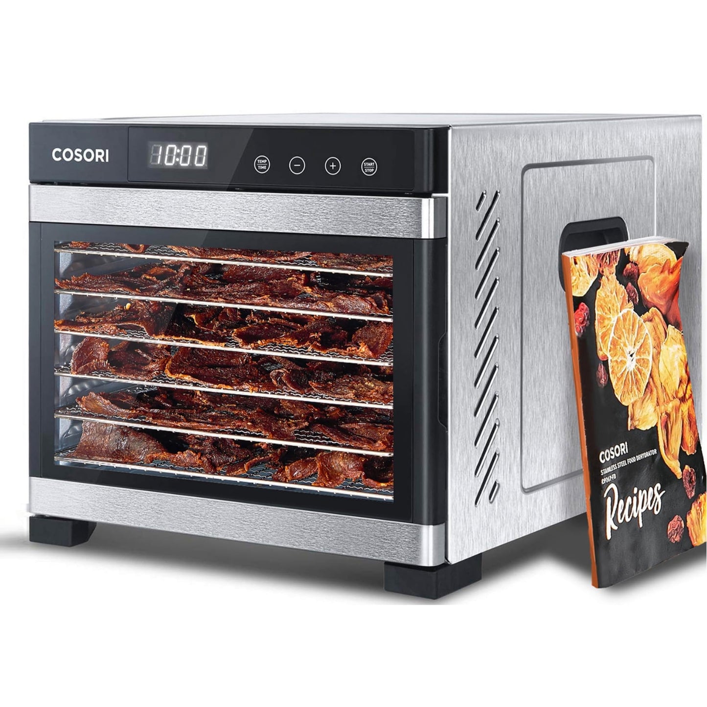 COSORI Food Dehydrator, Bigger Than 7 Trays With Large 6.5" Drying Space, 600W Power Saves More Time Than 480W, 165°F Dehydrated Dryer for Jerky, Dog Treats, Herbs, Meat, Fruit, and Yogurt, Silver