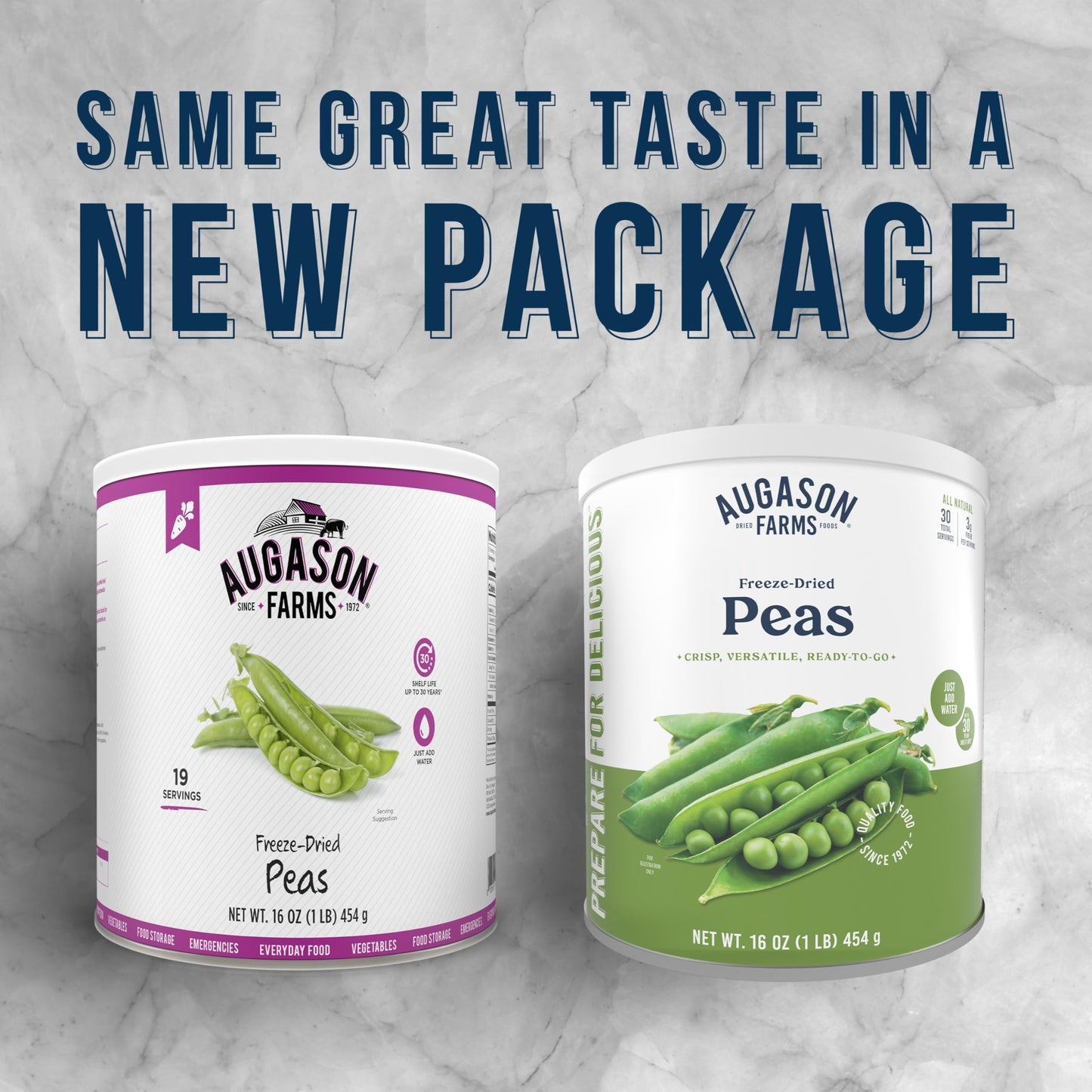 Augason Farms Freeze Dried Peas Can, Emergency Food Supply, Everyday Meals, 30 Servings