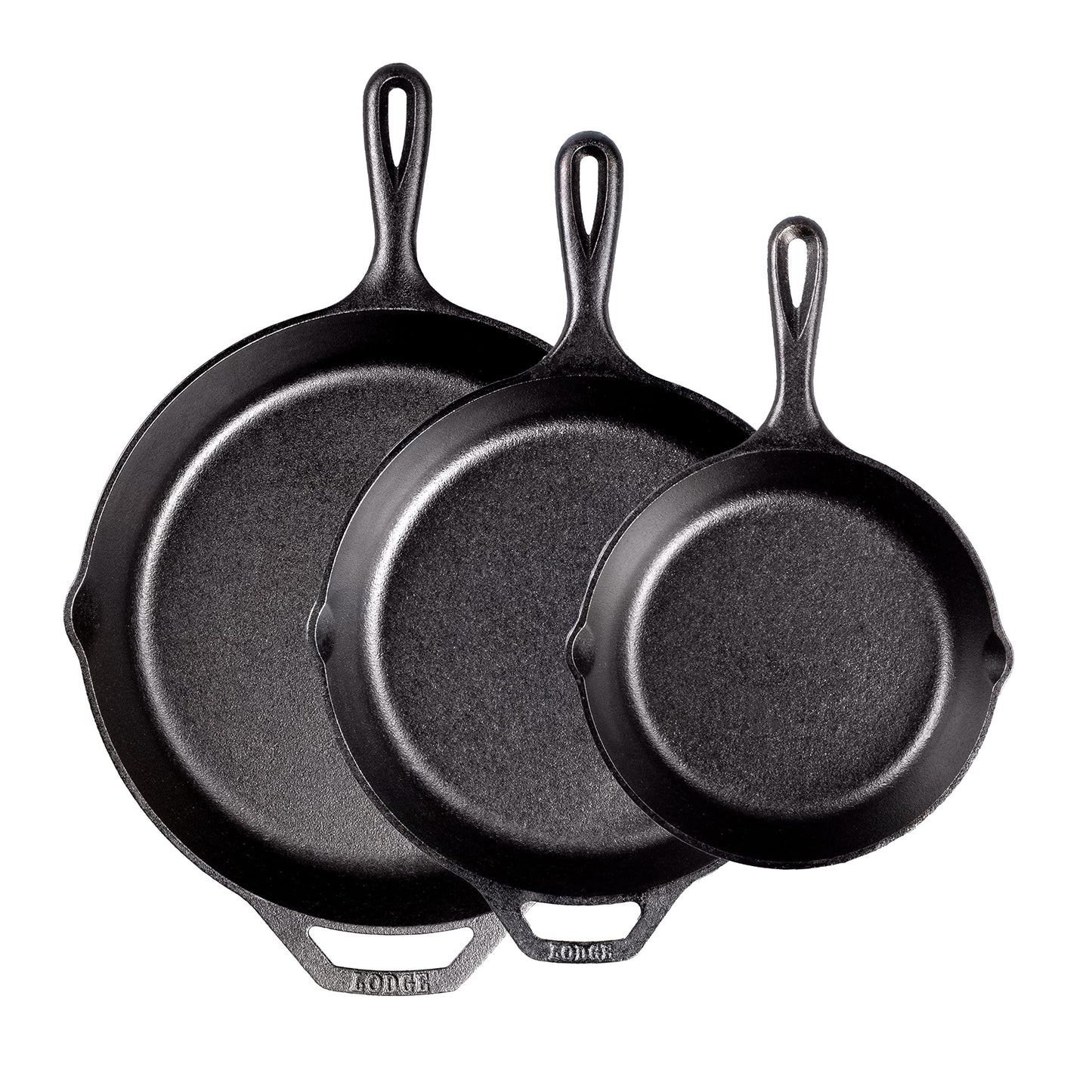 Lodge 10.25 Inch Cast Iron Pre-Seasoned Skillet – Signature Teardrop Handle - Use in the Oven, on the Stove, on the Grill, or Over a Campfire, Black