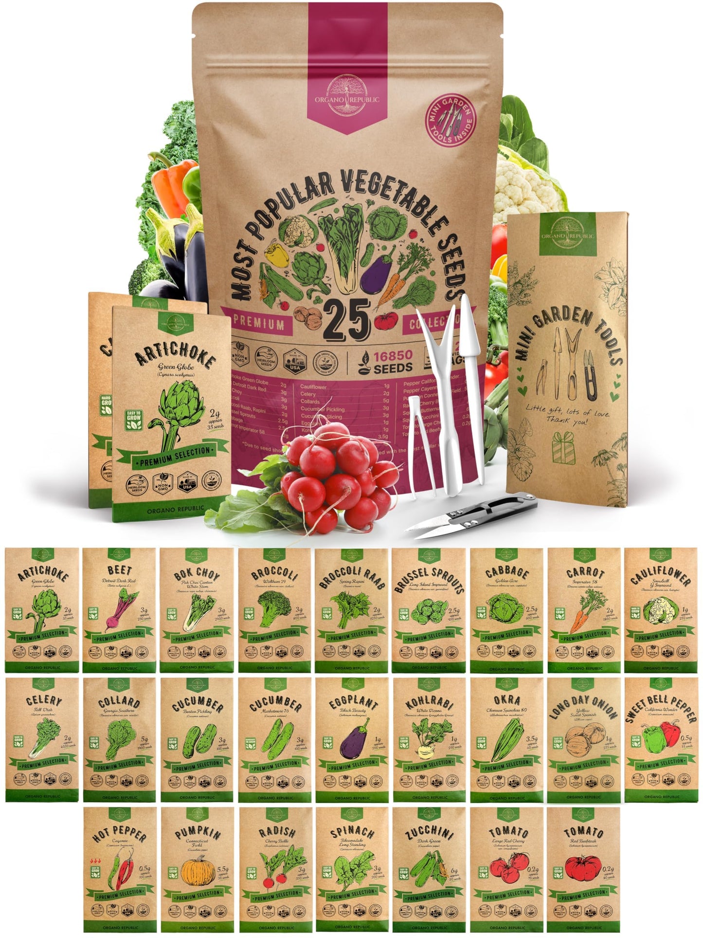 55 Vegetable Seeds Variety Pack - 35,600+ Non-GMO Heirloom Seeds for Planting Vegetables and Fruits in Individual Seed Packets, Home Survival Garden Seeds for Hydroponic, Indoor and Outdoors Gardening