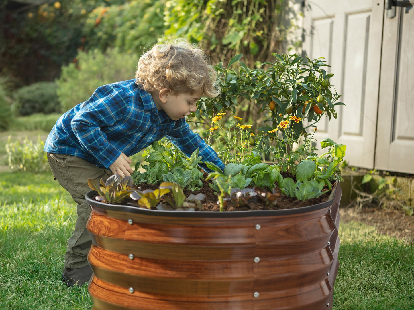 Galvanized Raised Garden Beds Outdoor // 4×2×1 ft Planter Raised Beds for Gardening, Vegetables, Flowers // Large Metal Garden Box (Silver)