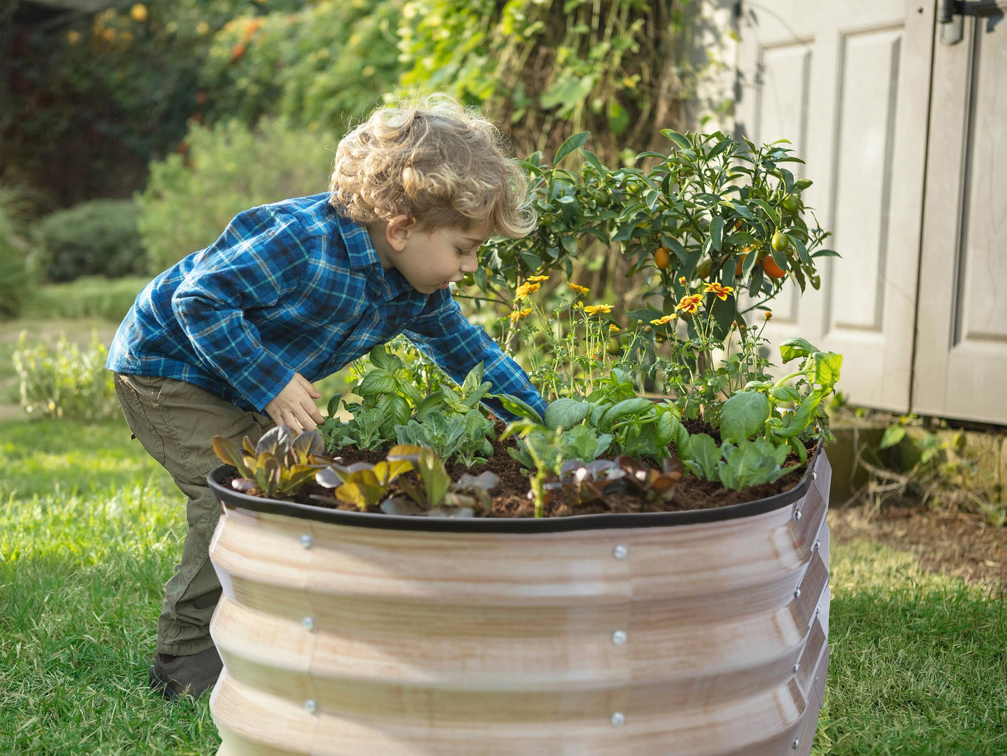 Galvanized Raised Garden Beds Outdoor // 4×2×1 ft Planter Raised Beds for Gardening, Vegetables, Flowers // Large Metal Garden Box (Silver)