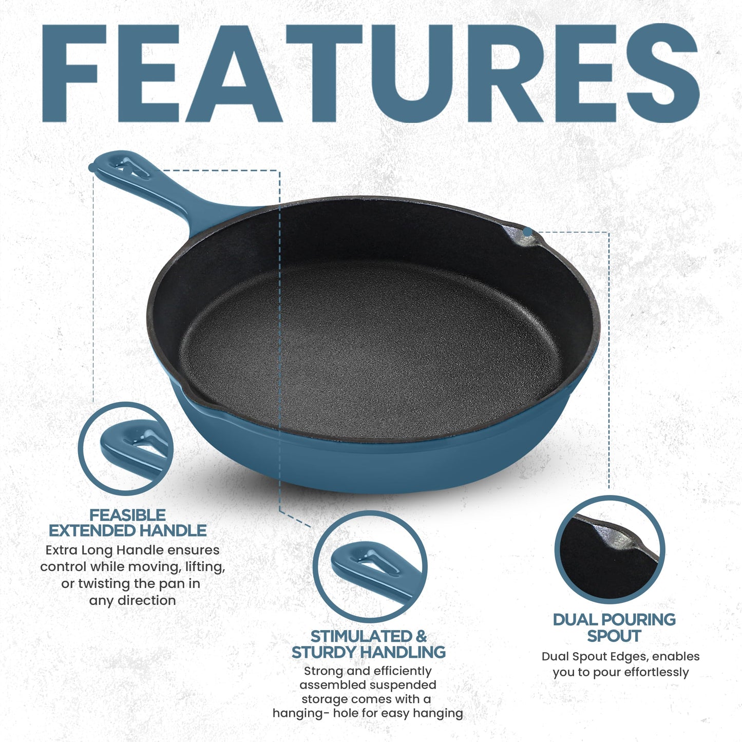 Utopia Kitchen Saute Fry Pan - Chefs Pan, Pre-Seasoned Cast Iron Skillet - Frying Pan 12 Inch - Safe Grill Cookware for Indoor & Outdoor Use - Cast Iron Pan (Black)